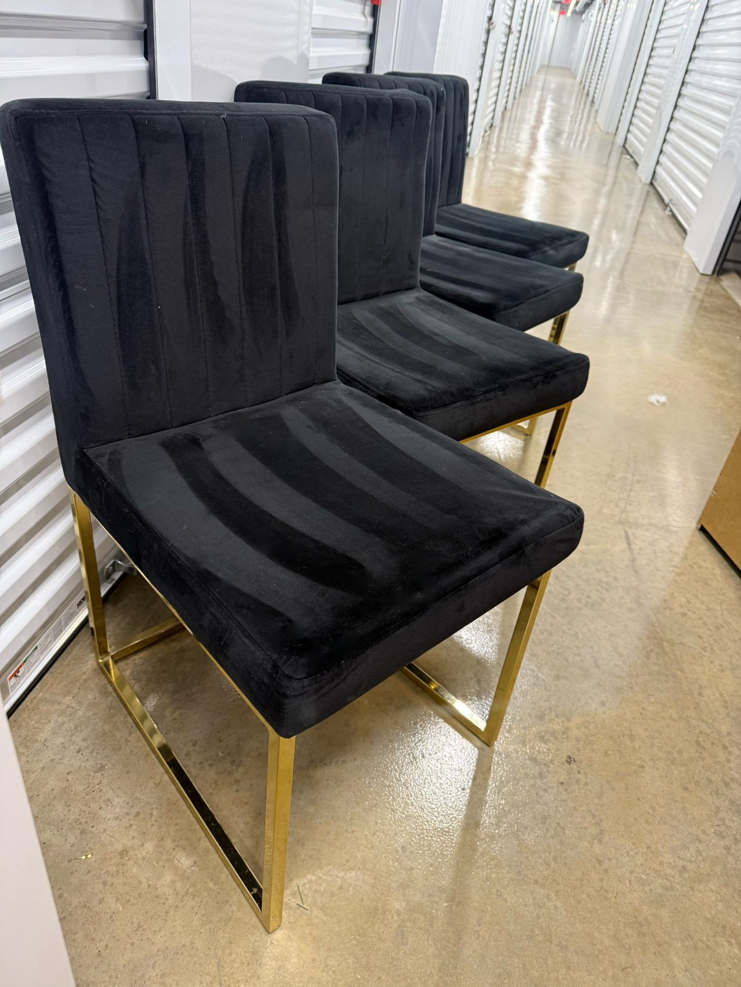 Luxury Black & Gold Dining Table with 4 Chairs – High-End & Heavy