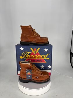 THOROGOOD AMERICAN HERITAGE – 6″ TOBACCO STEEL MOC TOE BLK 90