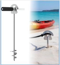 17" 27" Sand Anchor for Boats, 316 Stainless Steel Screw in Boat Anchor for Beaches, Shallow Water, Sandbar, Perfect for Jet Skis, Pontoon, and Kayaks