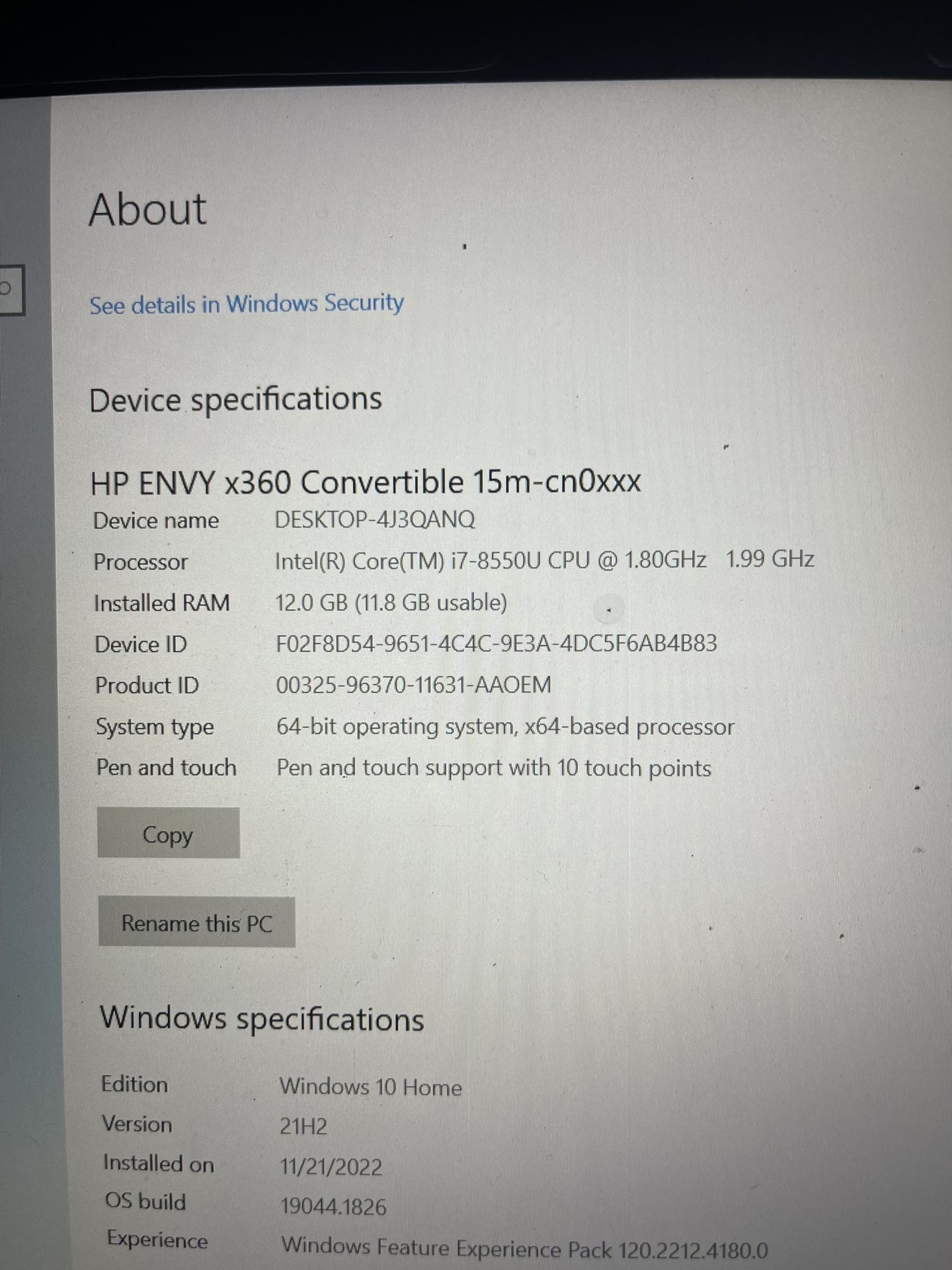 Hp Envy X360