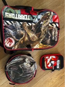 Jurassic World Kids Backpack Set with Lunch Bag and Pencil Case