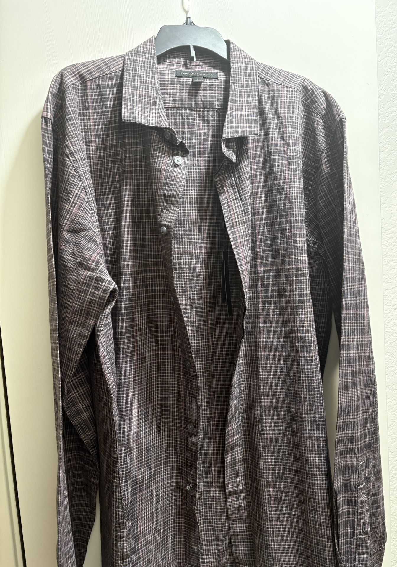 Mens Plaid Shirt L