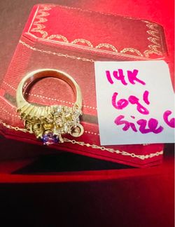 14K Solid Gold Wedding Ring 6Gr Size 6