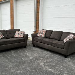Modern Dark Gray Sofa Set *FREE DELIVERY 🚚 