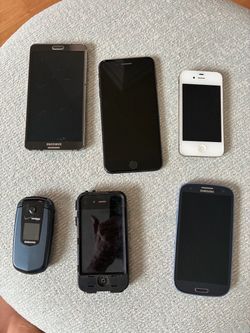 6 Used Cell Phones – iPhone & Samsung Smartphones – $80 Firm