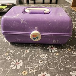 Caboodles Purple Marble Makeup Case Retro On-The-Go Girl - Model 5626, Mold 4508