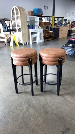 Ealson Set of 2 Modern Wooden Bar Stools - $50