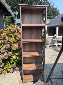 Brown walnut shelf