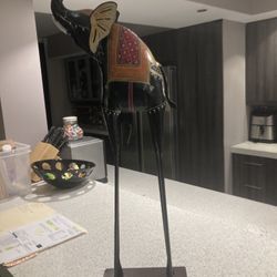 Tall Metal Elephant Statue 