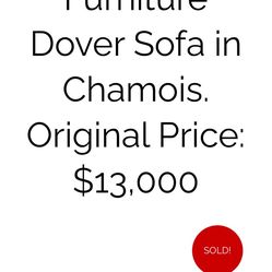Kreiss Furniture Dover Sofa in Chamois. Original Price: