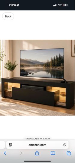 60 inch Black TV Stand with LED Lighting  **BRAND NEW & UNOPENED**