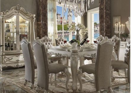 Acme Dining table and 4 chairs, Versailles Collection