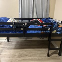 Black Loft Twin Bed