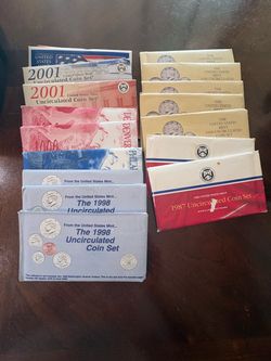 US Mint Uncirculated Coin Sets Lot of 1987–2003