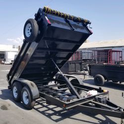 8x12 x 2 Dump Trailer with Bobcat Kit