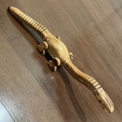 Vintage Wooden Movable Dinosaur