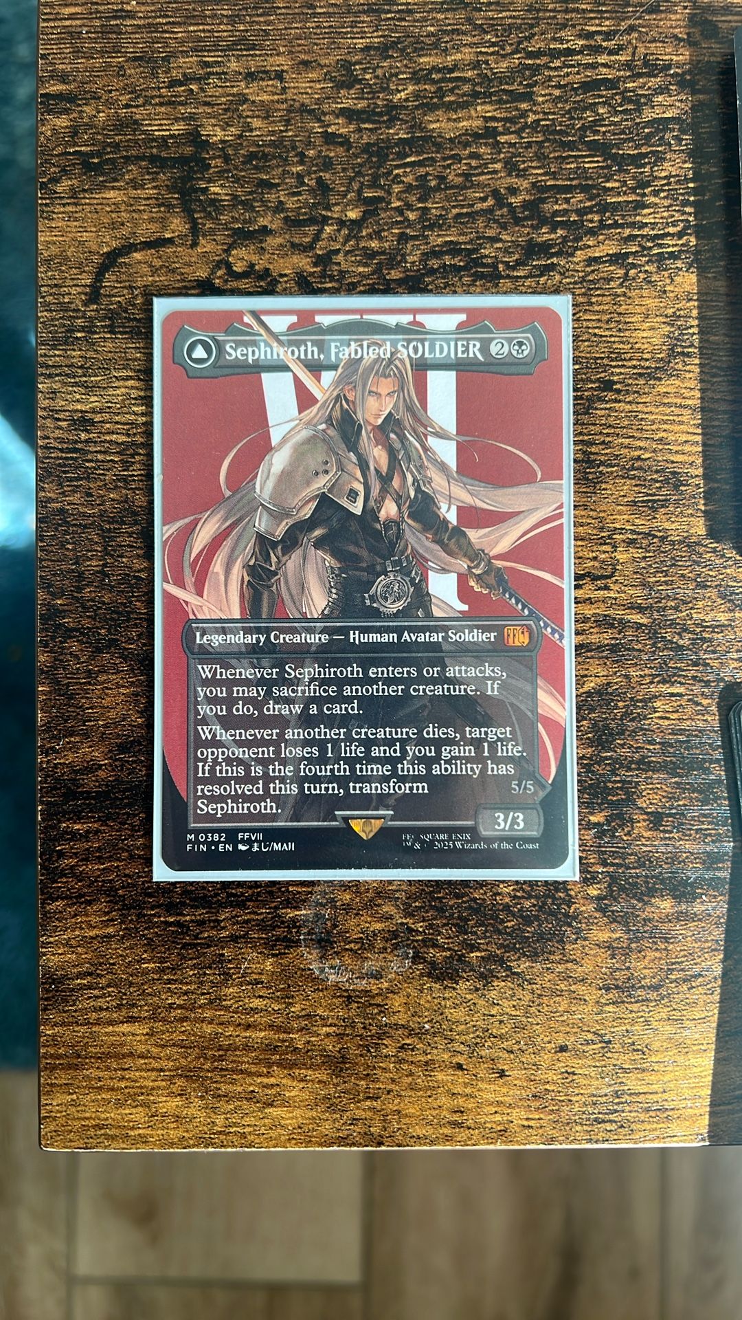 MTG X Final Fantasy Sephiroth, Fabled SOLDIER (boarderless)