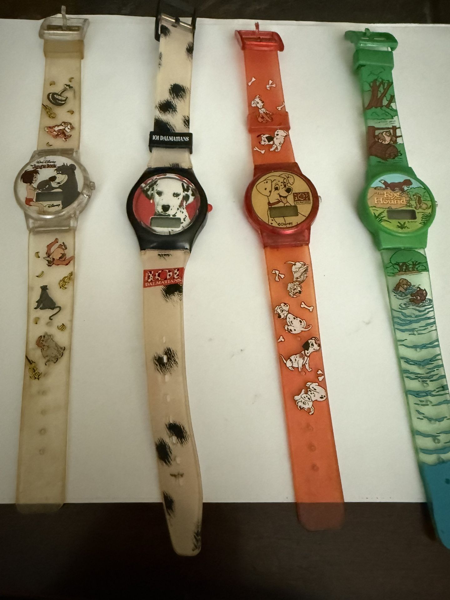 Vintage Disney Watches Dalmations*Fox And The hound**Jungle Book
