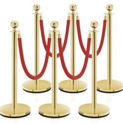 Stanchion Kit (for Red Carpet Event) - Red & Gold