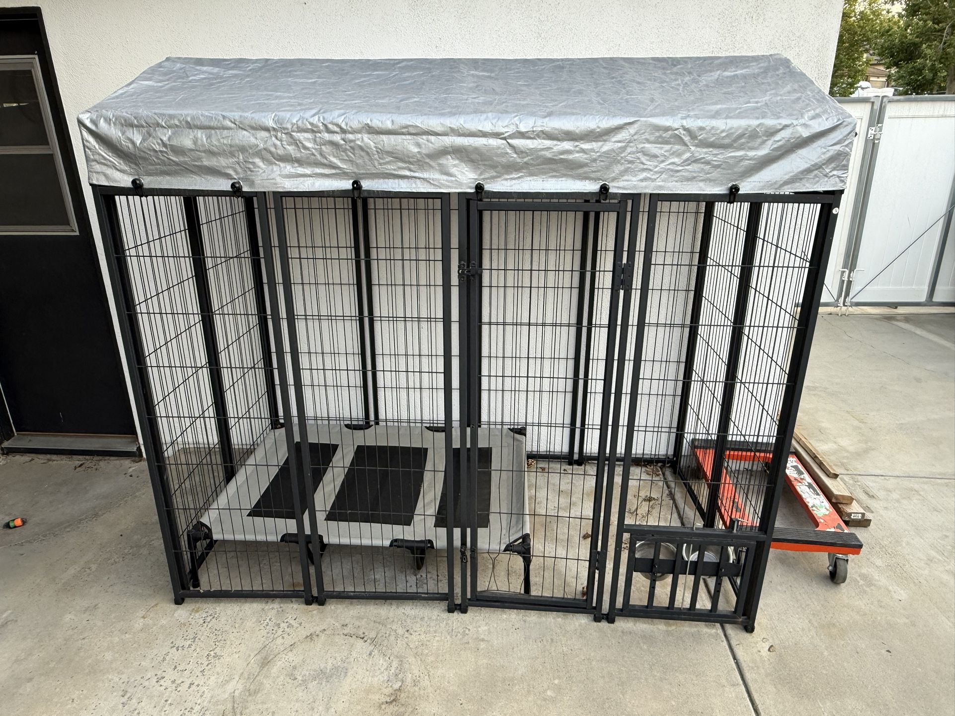 Large Dog Kennel With Cot Bed