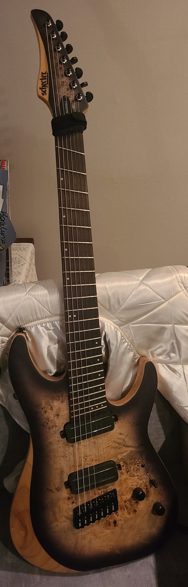 Schecter C7 Reaper, Boss ME80, Blackstar Amp, Akai MPK