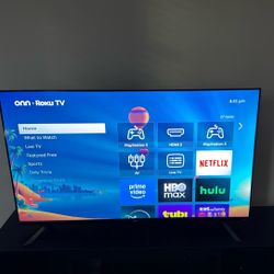  55” Roku Smart TV With Matching TV Stand