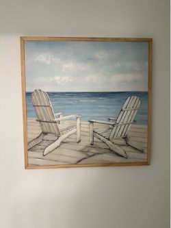 Beach chair canvas picture