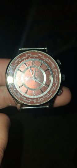 Rousseau 24 jewel world time