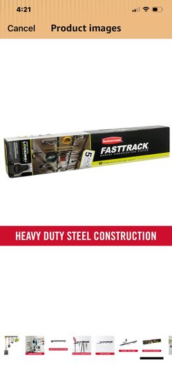 Fast Track Rail 5 Piece, Rubbermaid Storage Solution 