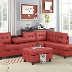 Brand New Sectional With Ottoman