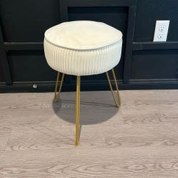 Ivory Ottoman Stool 
