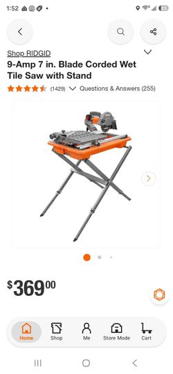 Beautiful RIDGID Saw 7" wet and Dry
