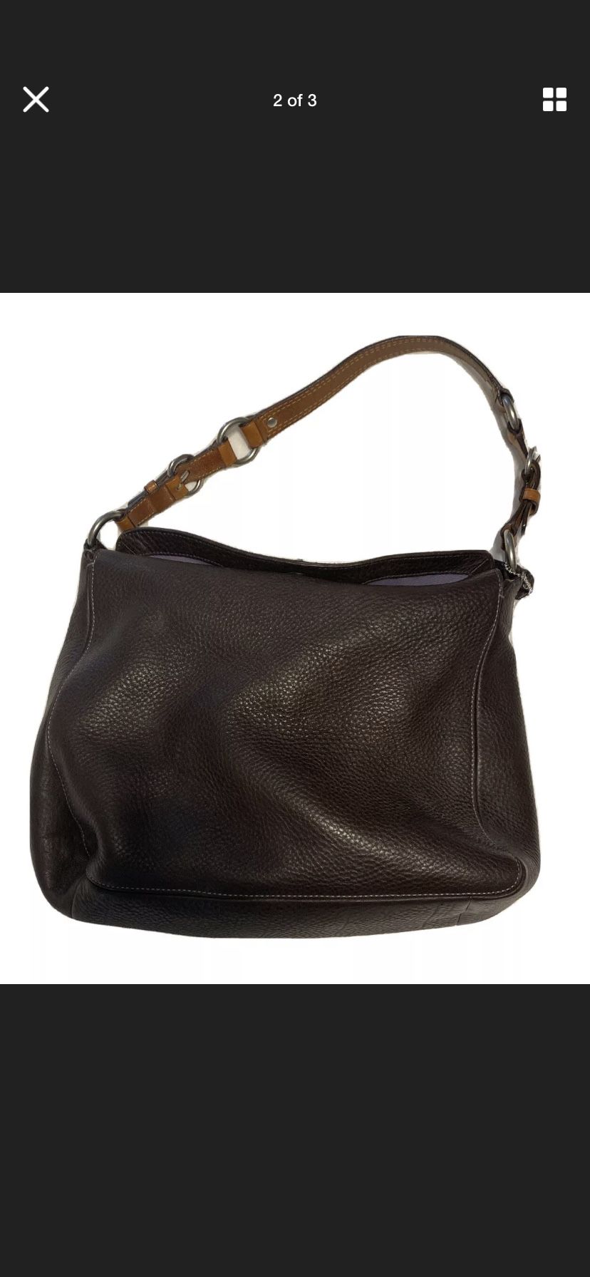 **COACH** 8E98 Chelsea Pebbled Leather Medium Hobo Slouch Shoulder Purse Bag