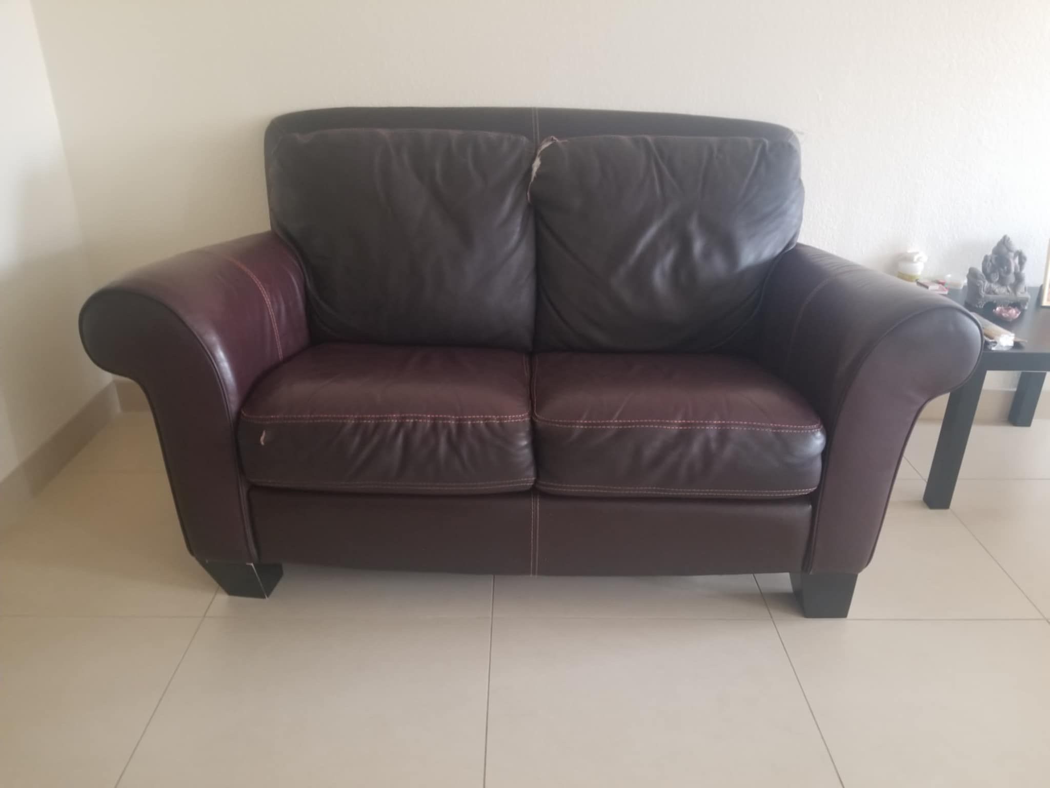Brown Loveseat/ Small Couch