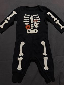 Baby Halloween Skeleton Two-Piece Outfit