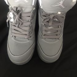 Wolf Grey 5s Size 8 In Men 