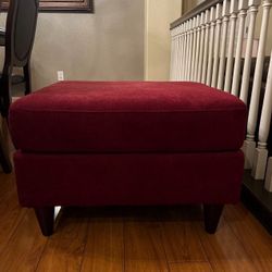 Burgundy Ottoman