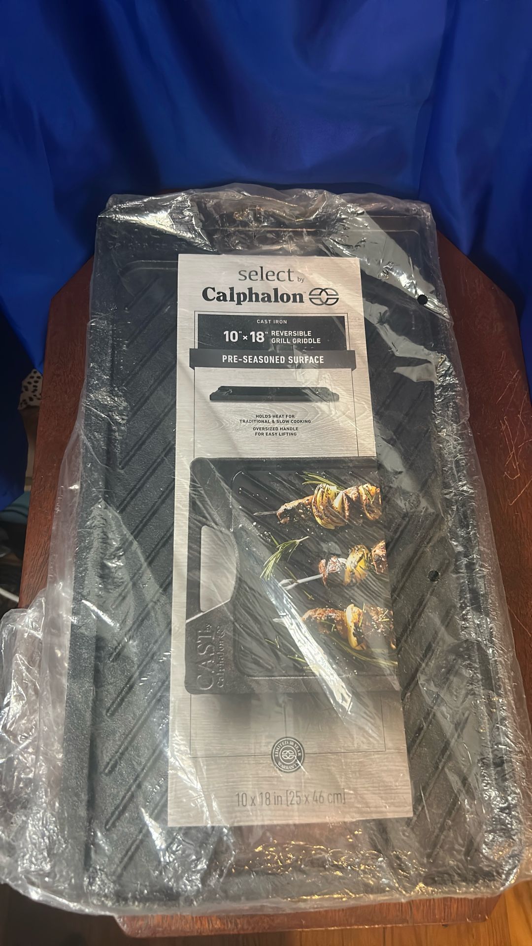 Cast Iron 10 By 18 Preseasonwd Griddle, Reversible