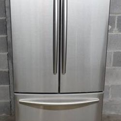 Samsung 30" French Door Refrigerator W/ Ice Maker (21.8 cu. ft.) - Stainless Steel - RF220NCTASR - (Year 2020)