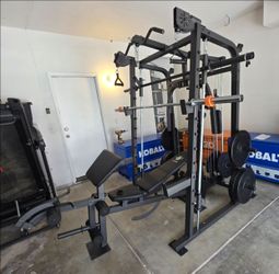 Smith Machine 2001 | Multi-Use Adj Bench | Gym Equipment | Fitness | Squat Rack | Excercise |🔴WEIGHTS AND BARBELL SOLD SEPARATELY 🔴 FREE DELIVERY 🚚