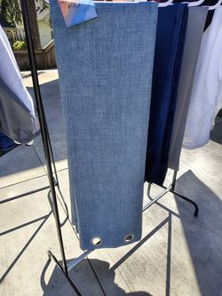 Heavy Blackout Blue Woven Drapes
