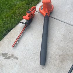 ELECTRIC BLOWER AND HEDGE TRIMMER