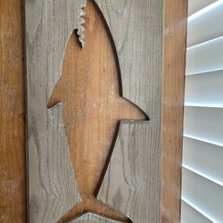 Wooden Shark Sign 