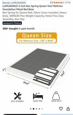 Queen box spring with cover