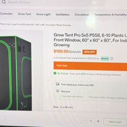 VIVOSUN GROW TENT PRO 5x5 P558 6-10 Plants 