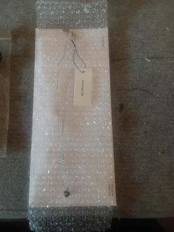 Coach Silver Heart Necklace