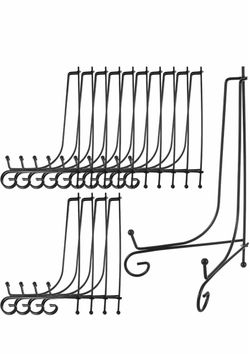 Black Metal Wire Plate Display Easel Set