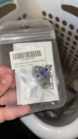 Blue cross necklace