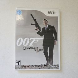 Wii James Bond 007 Quantum Of Solace Game With Manual And Case