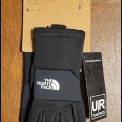 NWT NorthFace Size KIDS Small Sierra ETip Black Gloves 